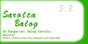 sarolta balog business card